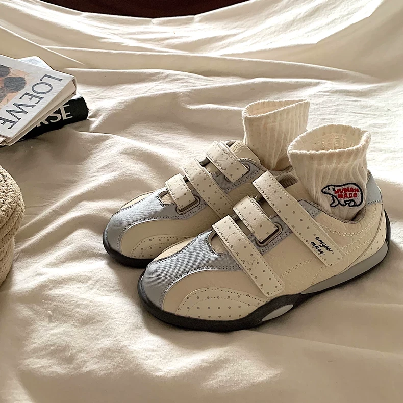 小众不撞款复古魔术贴德训鞋女2025新款ins韩版百搭运动休闲鞋女