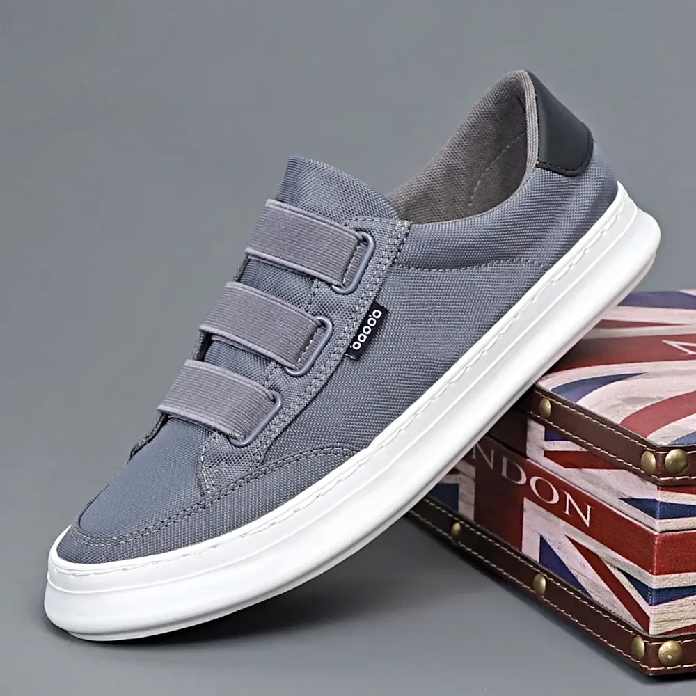 2025春季新款一脚蹬男鞋时尚百搭懒人鞋休闲舒适布鞋男士轻便鞋