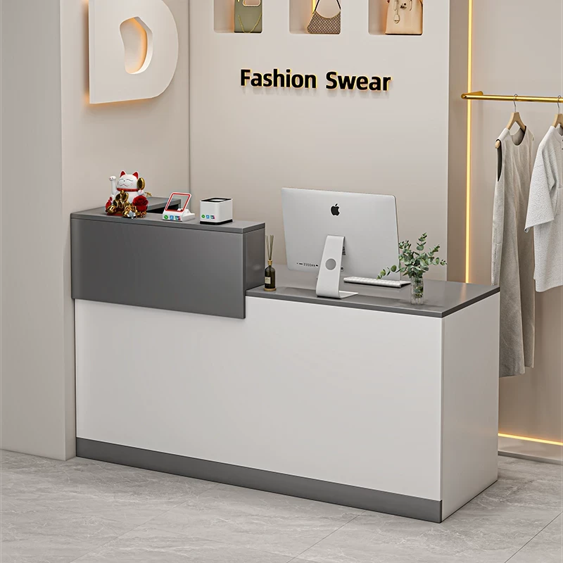 接待台吧台桌收银台店铺小型简约现代超市服装店商铺餐饮店前台桌