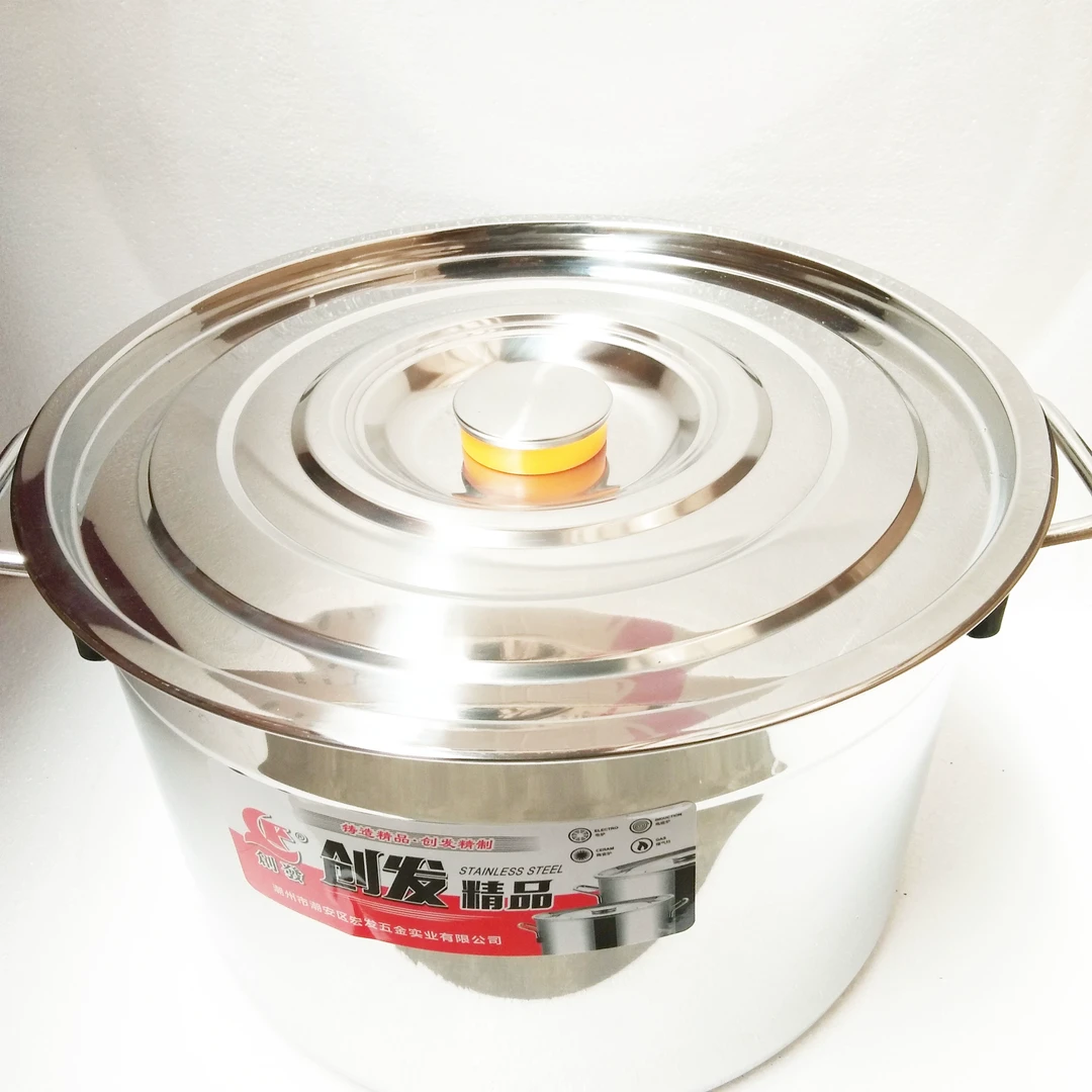 不锈钢桶带盖不锈钢汤桶加大加深加厚大汤锅大容量储水圆桶油