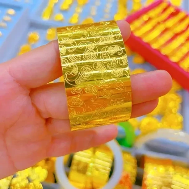 铜合金手镯 精美合金手镯首饰饰品金色镯子民族风时尚高级款badam