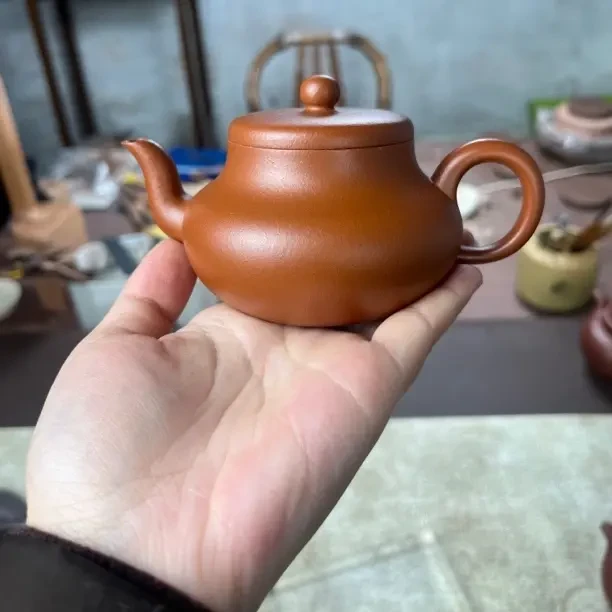 原矿赵庄朱泥君德紫砂壶纯全手工制作180cc