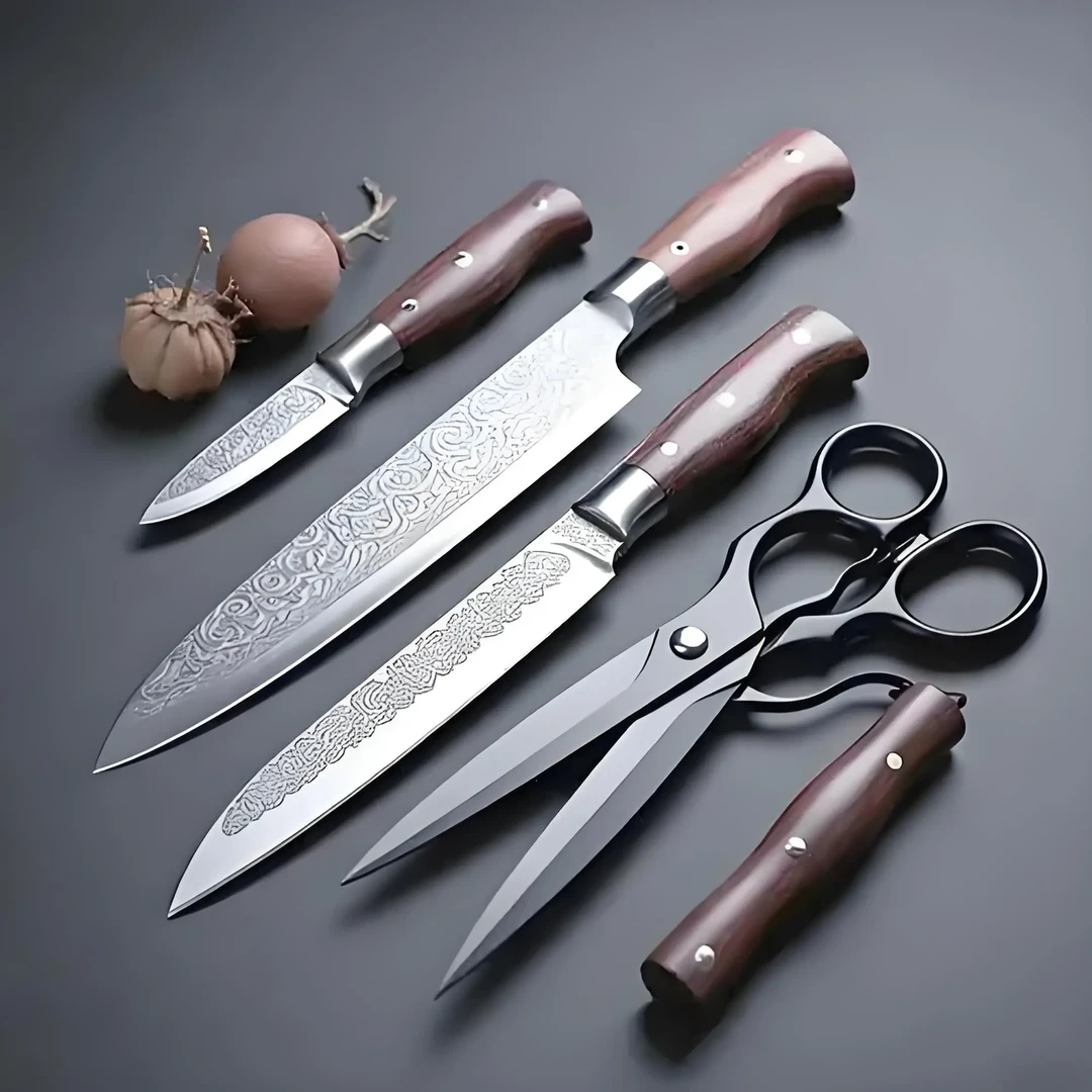 ＜150毫米削皮器剔骨切片＞60度菜刀锯齿雕刻切菜中式锋利剪刀