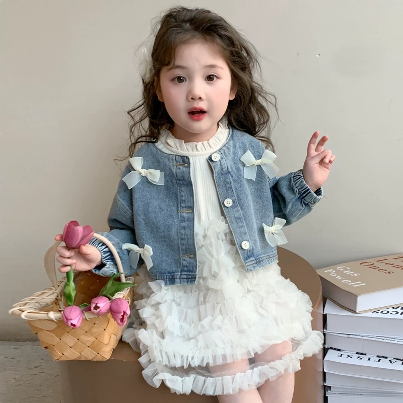 女童春秋蛋糕公主裙子春装2025新款儿童洋气春季连衣裙套装女宝宝