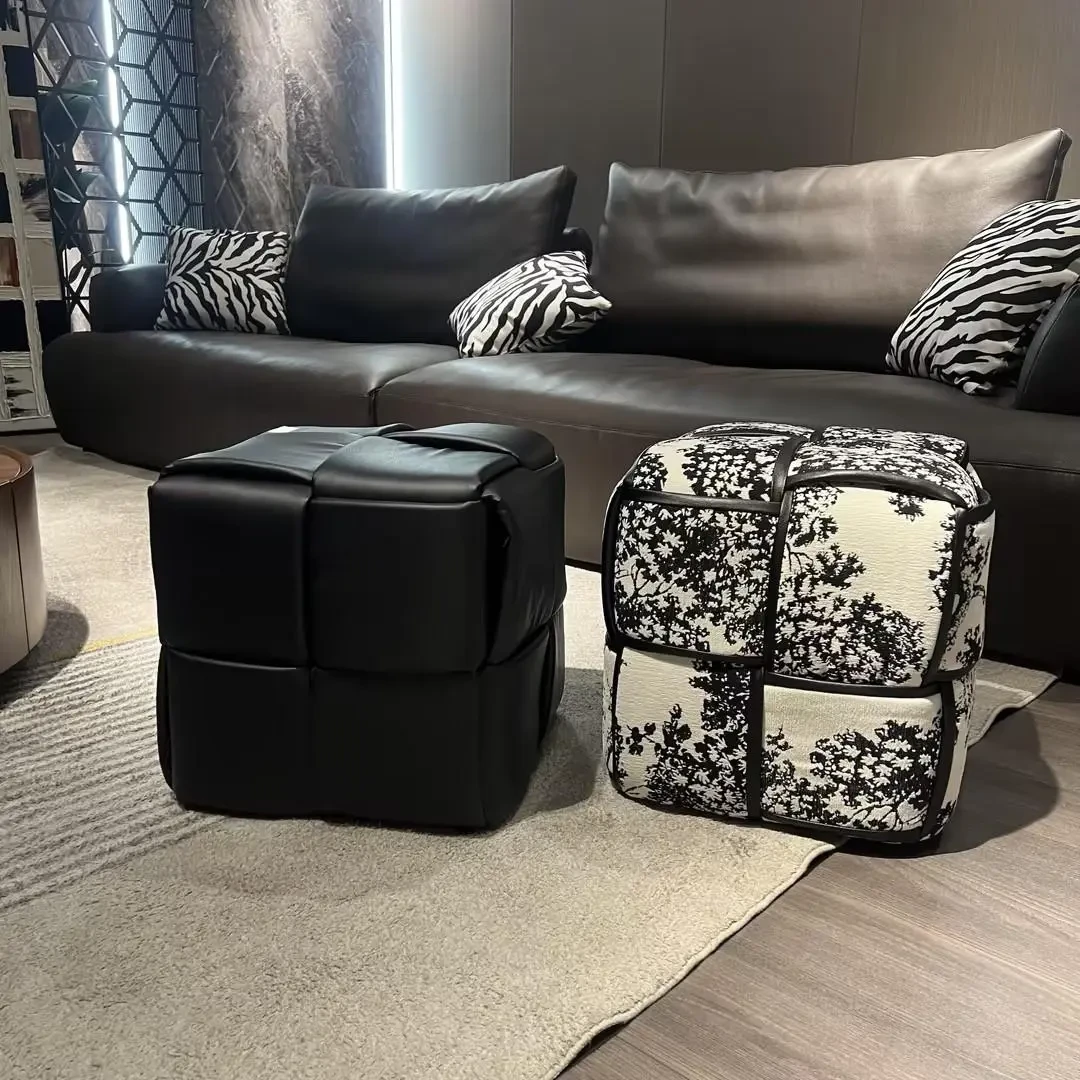 【中古魔方凳】中古风简约墩子丛林法式廊道换鞋凳客厅矮凳