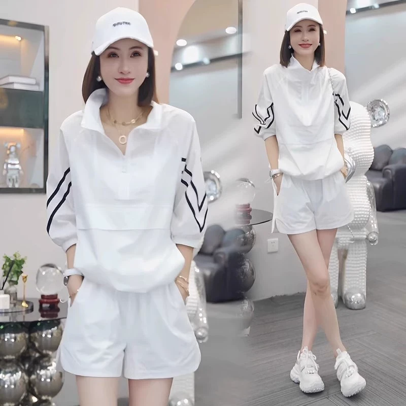 小个子时尚套装今年流行爆款夏装新款搭配一整套休闲运动女装