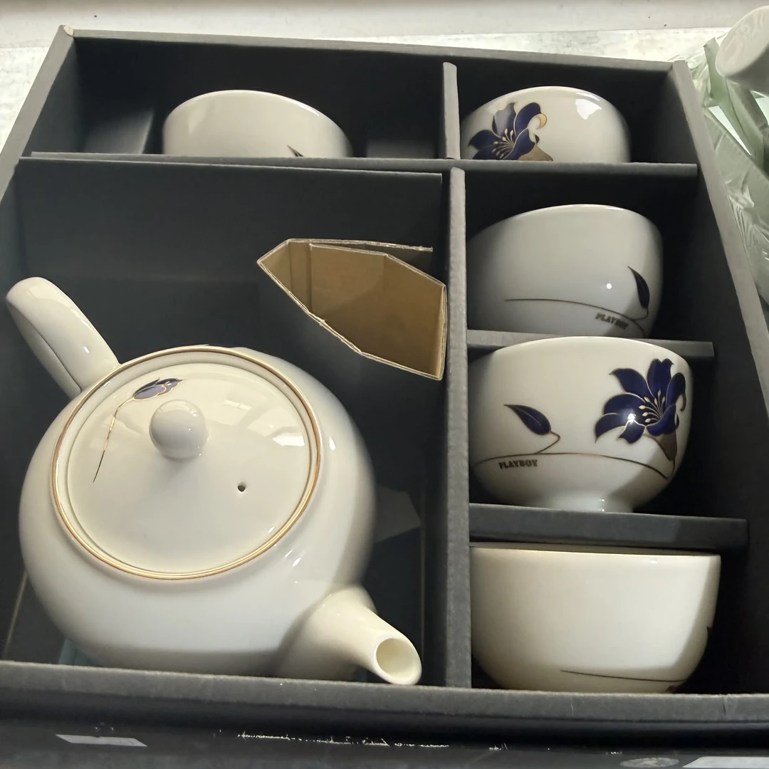 冰裂青花瓷家用功夫茶具套装含盖碗茶海