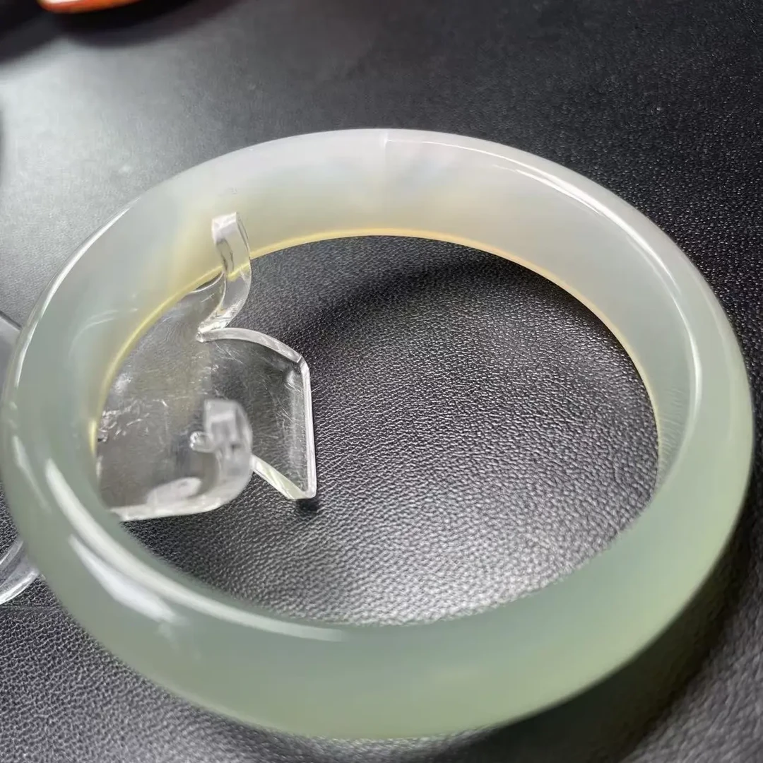 新疆天山翠飘花女款圆条贵妃镯半山水丹青美人镯ins时尚百搭