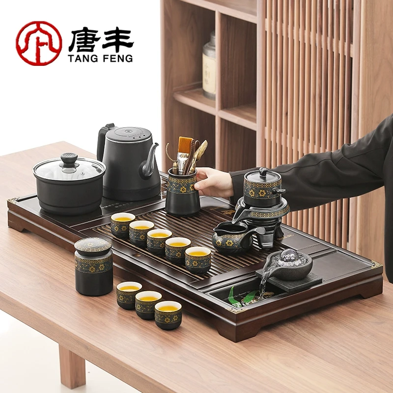 2025新款全自动懒人茶具茶盘烧水壶一体茶台套装家用办公喝茶整套