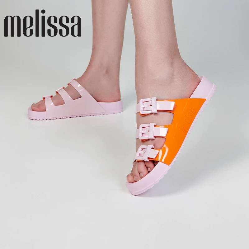 Melissa/梅丽莎COZY女三根带休闲时尚果冻配色平底凉拖鞋35943