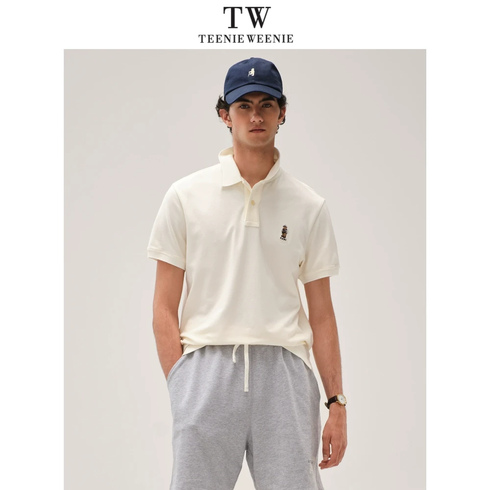 Teenie Weenie小熊男装2025春季新款刺绣时尚短袖TNHW256302I