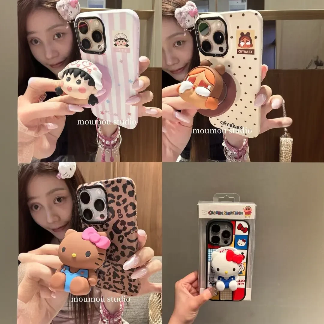 ins卡通小丸子哭娃KT猫磁吸适用苹果16promax手机壳15保护套1413