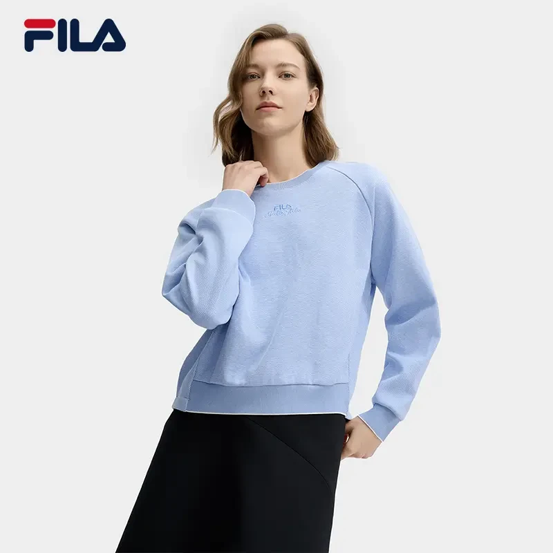 Fila/斐乐【时尚舒适针织】女装春季新款运动卫衣套头F11W513209F