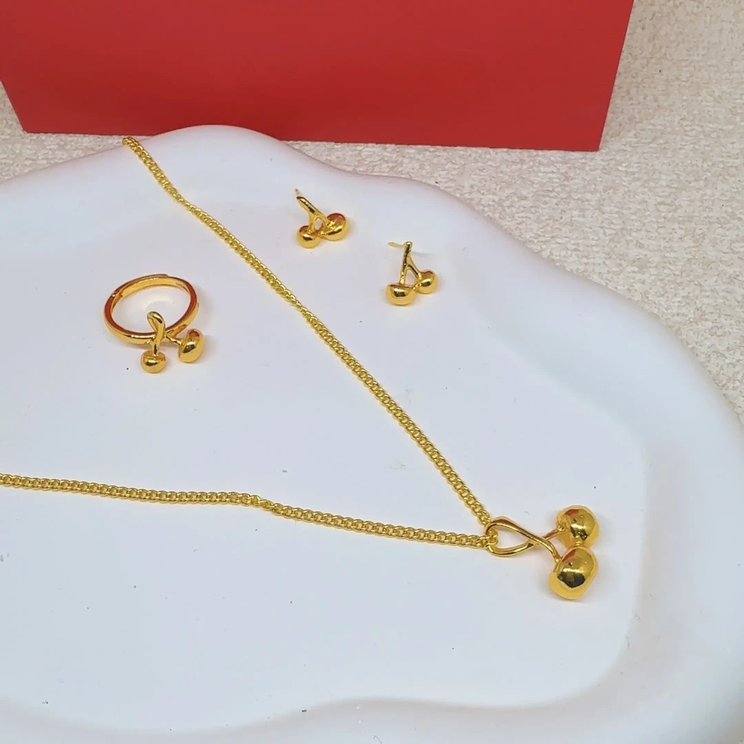 铜合金耳饰 新款三件套t001不易掉色