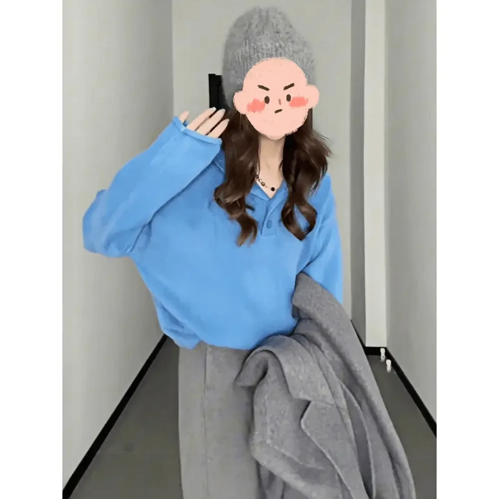 纯欲慵懒风女装小个子百搭连帽毛衣针织衫外穿上衣秋冬季2025新款