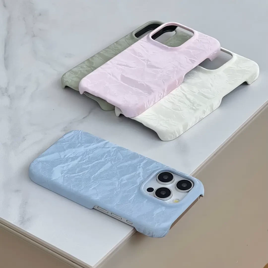 适用秋冬丝绒奶蓝色苹果16promax手机壳iPhone15女款半包保护套14