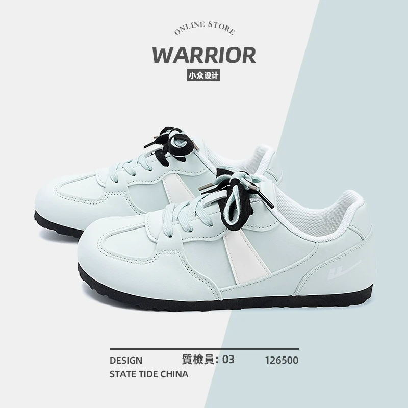 回力蓝色德训鞋女款春季2025新款芭蕾风鞋子女鞋低帮平底帆布鞋女