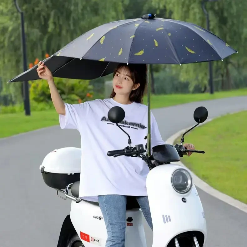 电动车雨伞快拆可折叠电瓶车雨棚蓬篷挡雨踏板摩托车遮阳雨伞