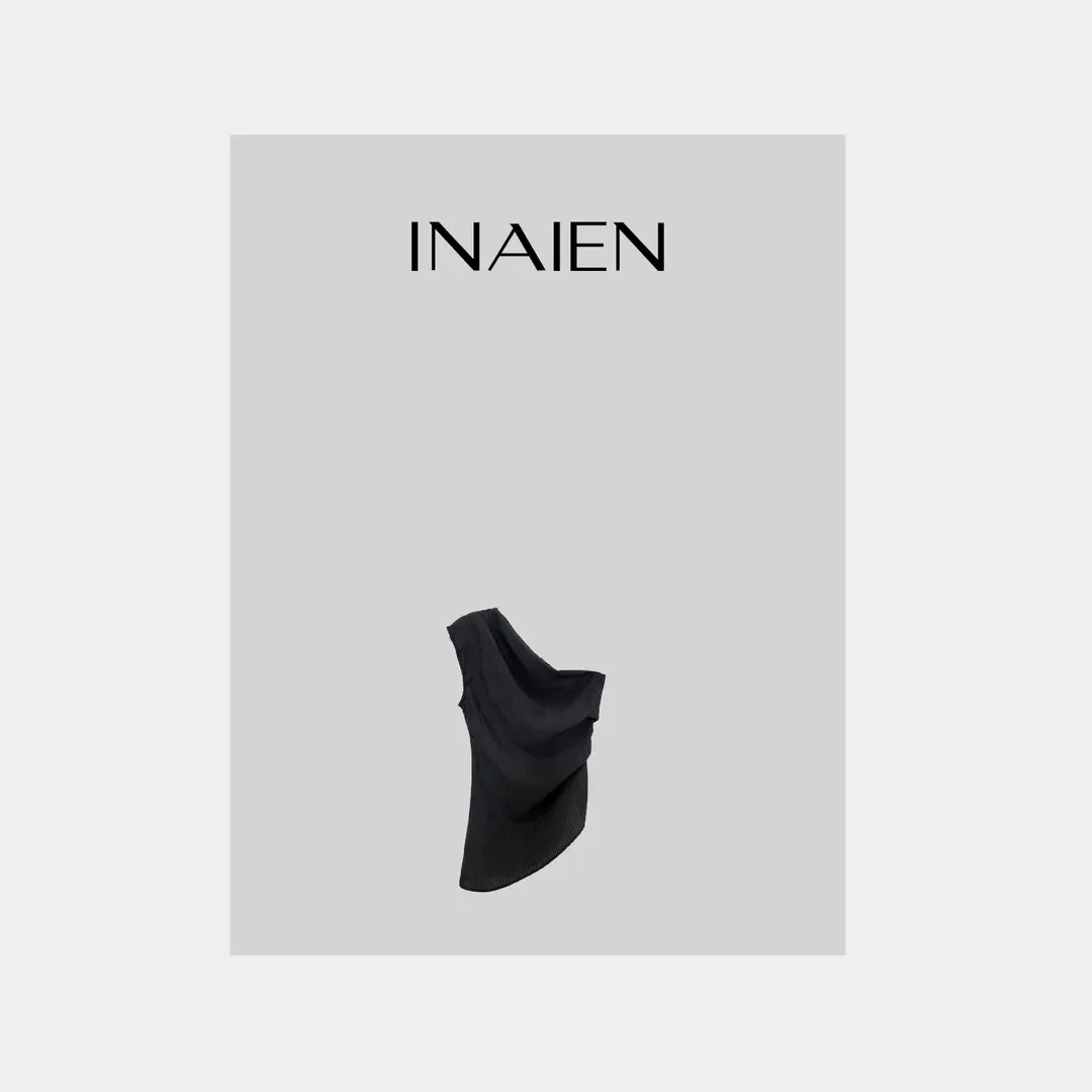【INAIEN】线上款 “夏日铃兰”单肩格纹上衣 p8502 (清仓)