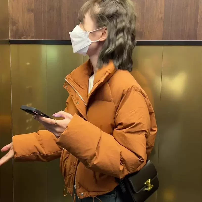 美式复古加厚短款棉服外套女2025年冬季新款小个子保暖面包服棉衣