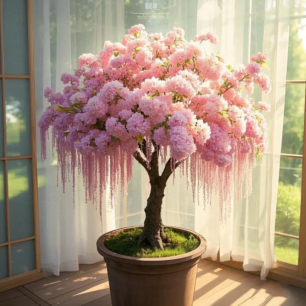 垂丝小樱花矮化盆栽树苗日本樱花苗四季好养阳台桌面盆景花卉植物