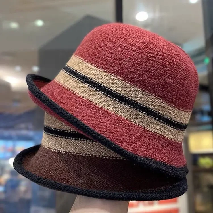 2025秋冬季新款优雅气质卷边渔夫帽子女英伦风气质优雅显脸小