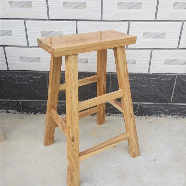 板凳实木高凳子吧台榆木凳家用高脚凳吧凳餐桌凳矮凳木凳子柜台凳