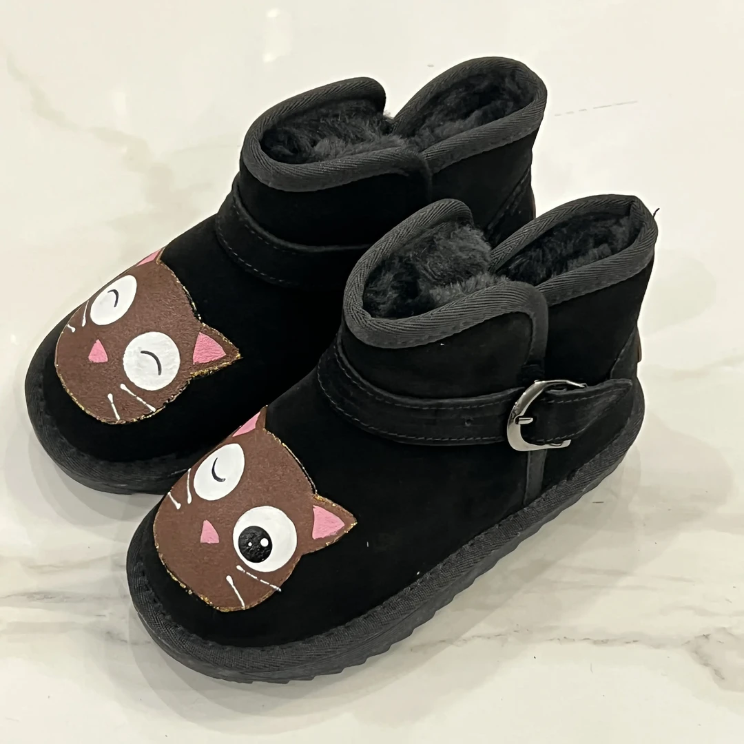 女童冬季新款加绒加厚防滑保暖儿童雪地靴