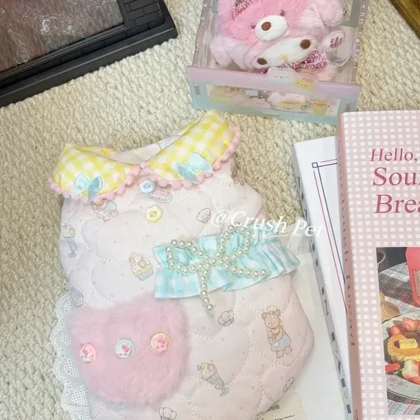 原创宠物秋冬羽绒保暖马甲狗狗猫咪衣服泰迪比熊雪纳瑞马尔济斯