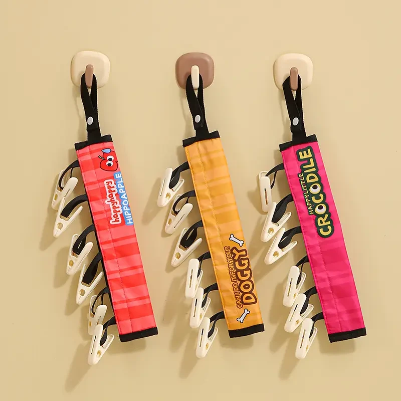 外出折叠衣架便携旅游酒店出差布艺挂架晾衣迷你袜子内衣夹子挂钩