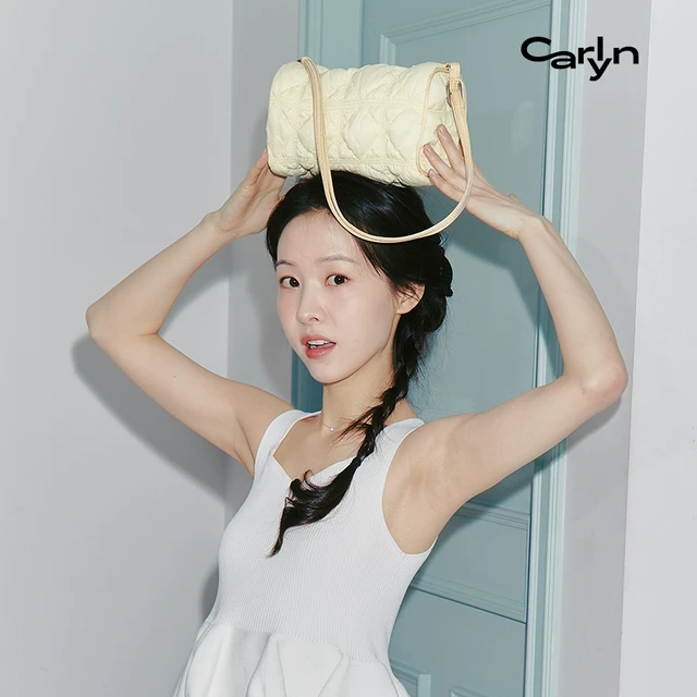 Carlyn KIRA迷你韩国设计褶皱云朵包可调节肩带单肩包包斜挎包