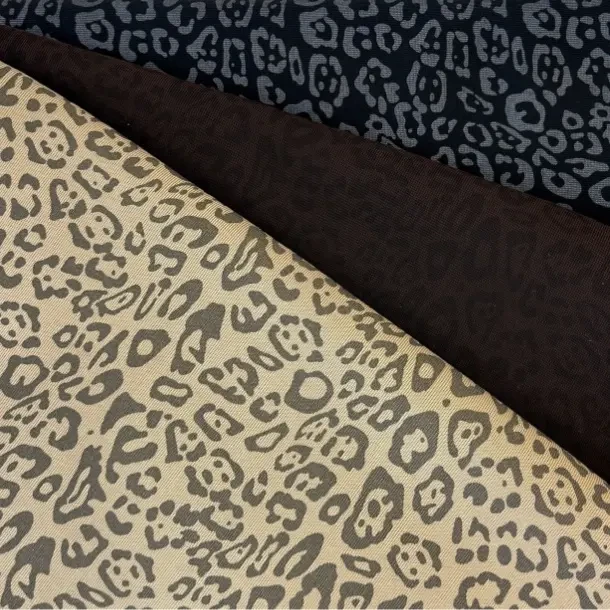 鸿布坊/棉质一体绒针织/豹纹