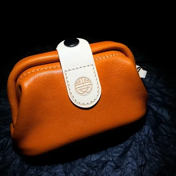 手工真皮文玩收纳包便携包头层牛皮医生包