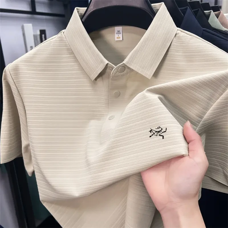 【清仓折扣】短袖t恤男印花polo衫户外运动速干翻领上衣