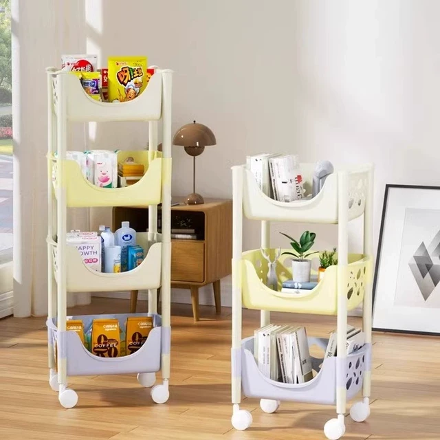 绣川手推车置物架多层收纳居家置地式整理架客厅厨房浴室落地架子