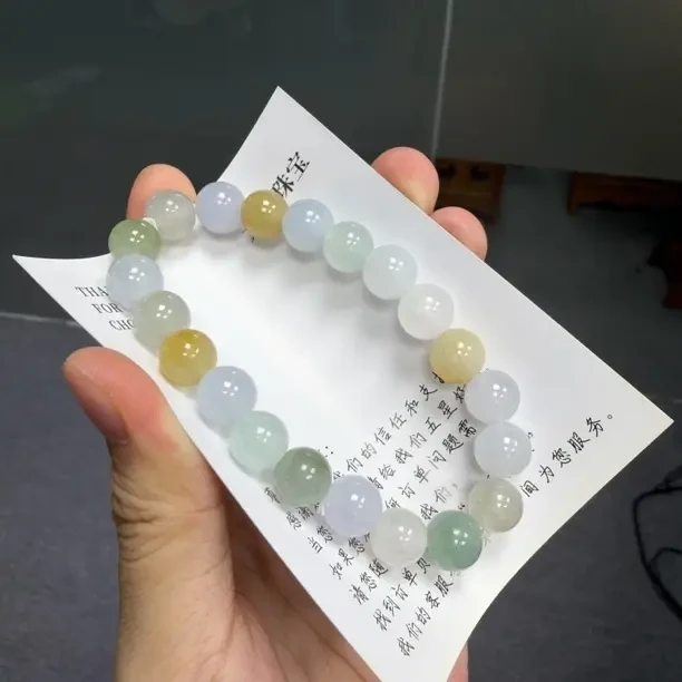 天然缅甸翡翠多宝卡10mm珠串26