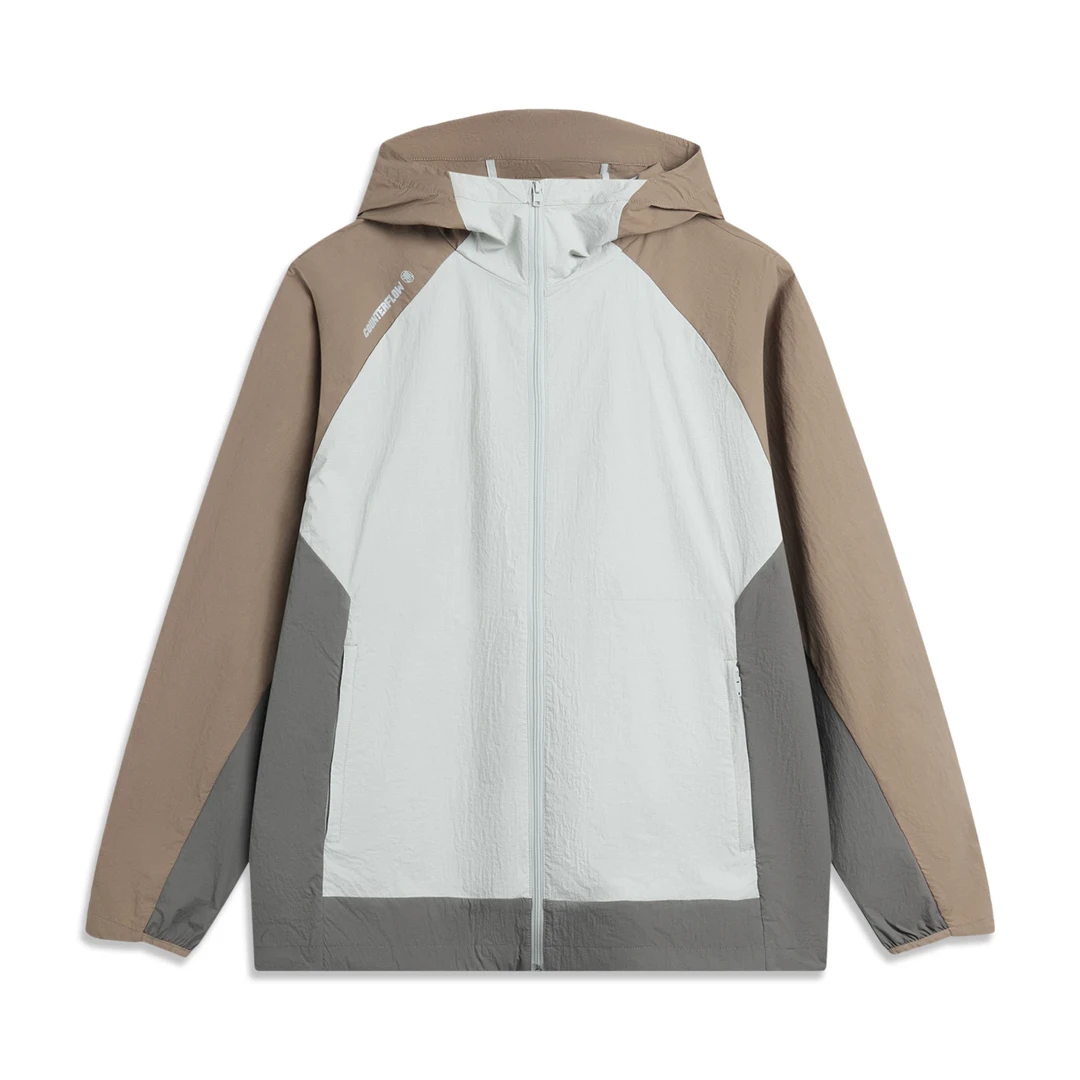 R李宁户外CF溯春夏防泼水防晒衣风衣男风感波粒运动外套AFDU713