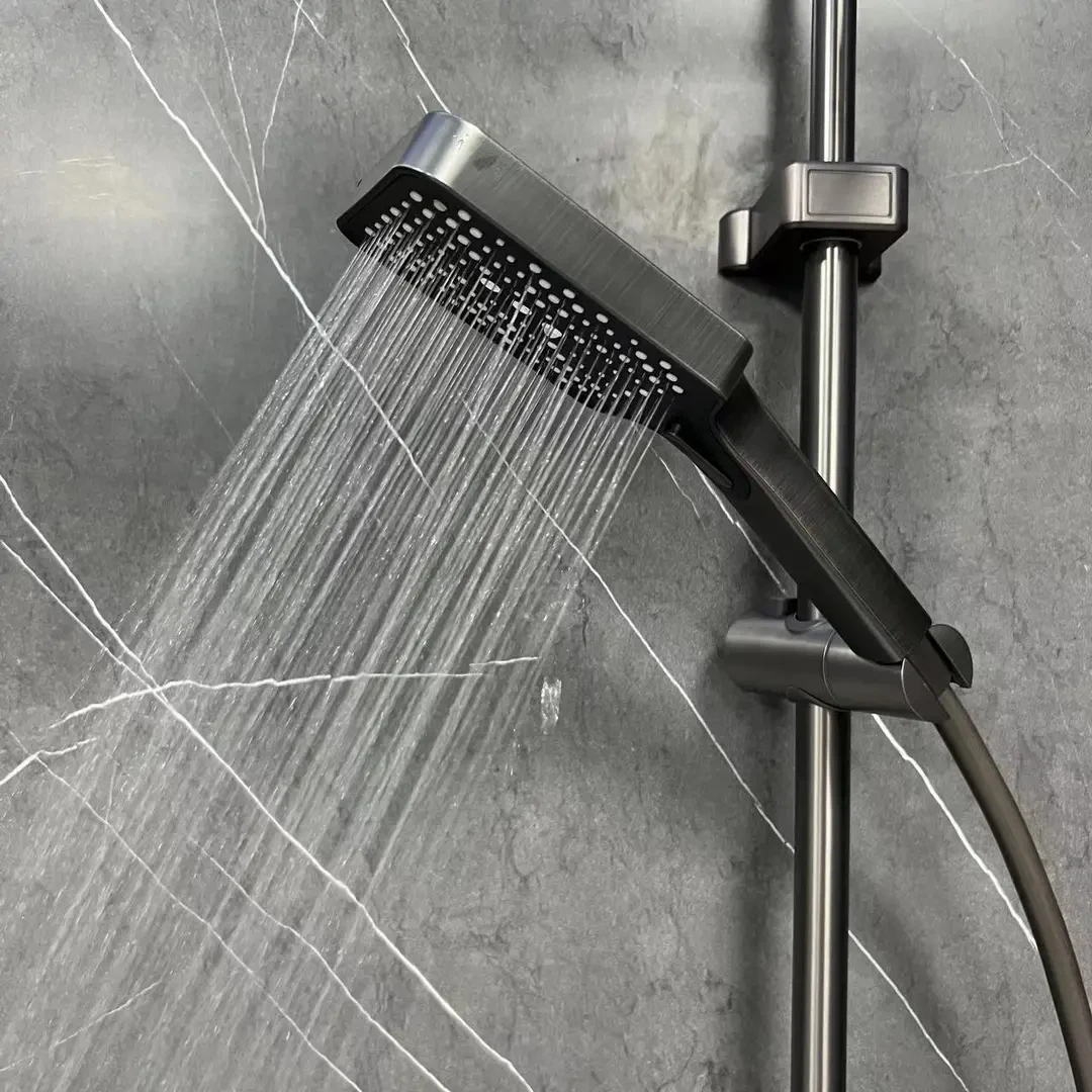 四功能钢琴按键铜芯增压花洒