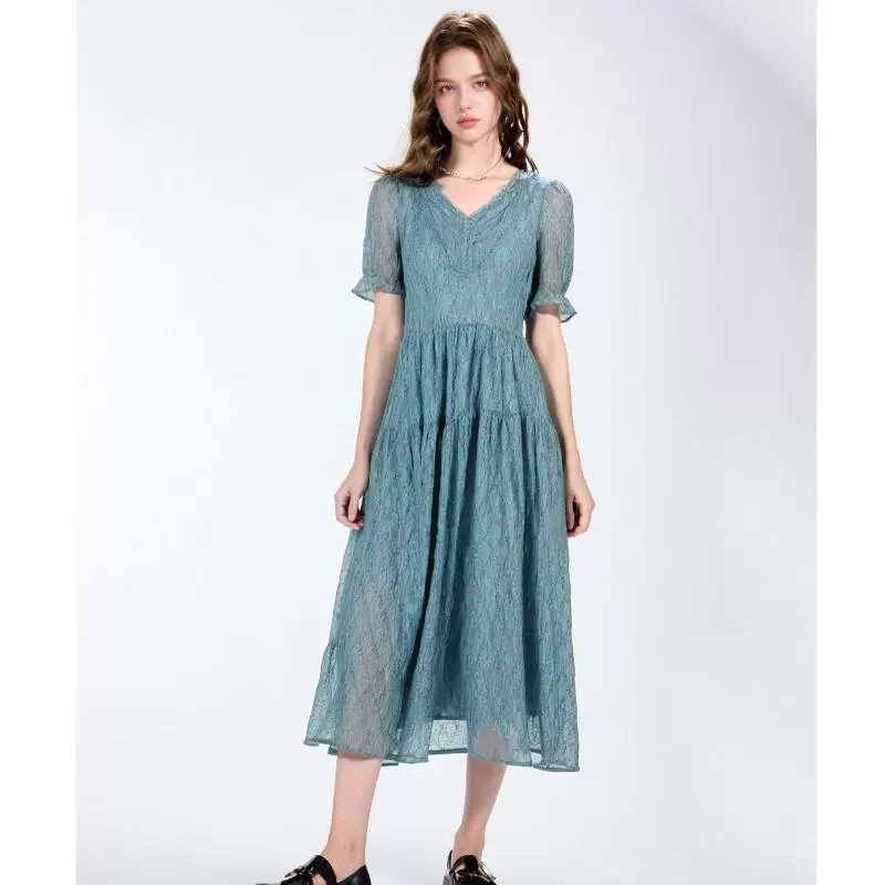 台湾品牌连衣裙春夏新款洋气高端裙子 若5139H