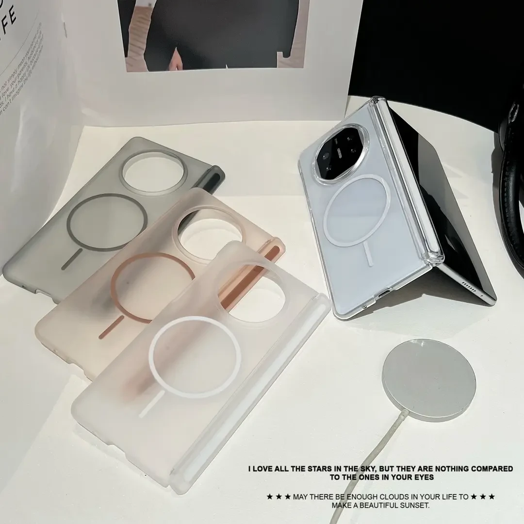 适用华为matex6手机壳透明matx中轴保护mate折叠屏带磁吸充电