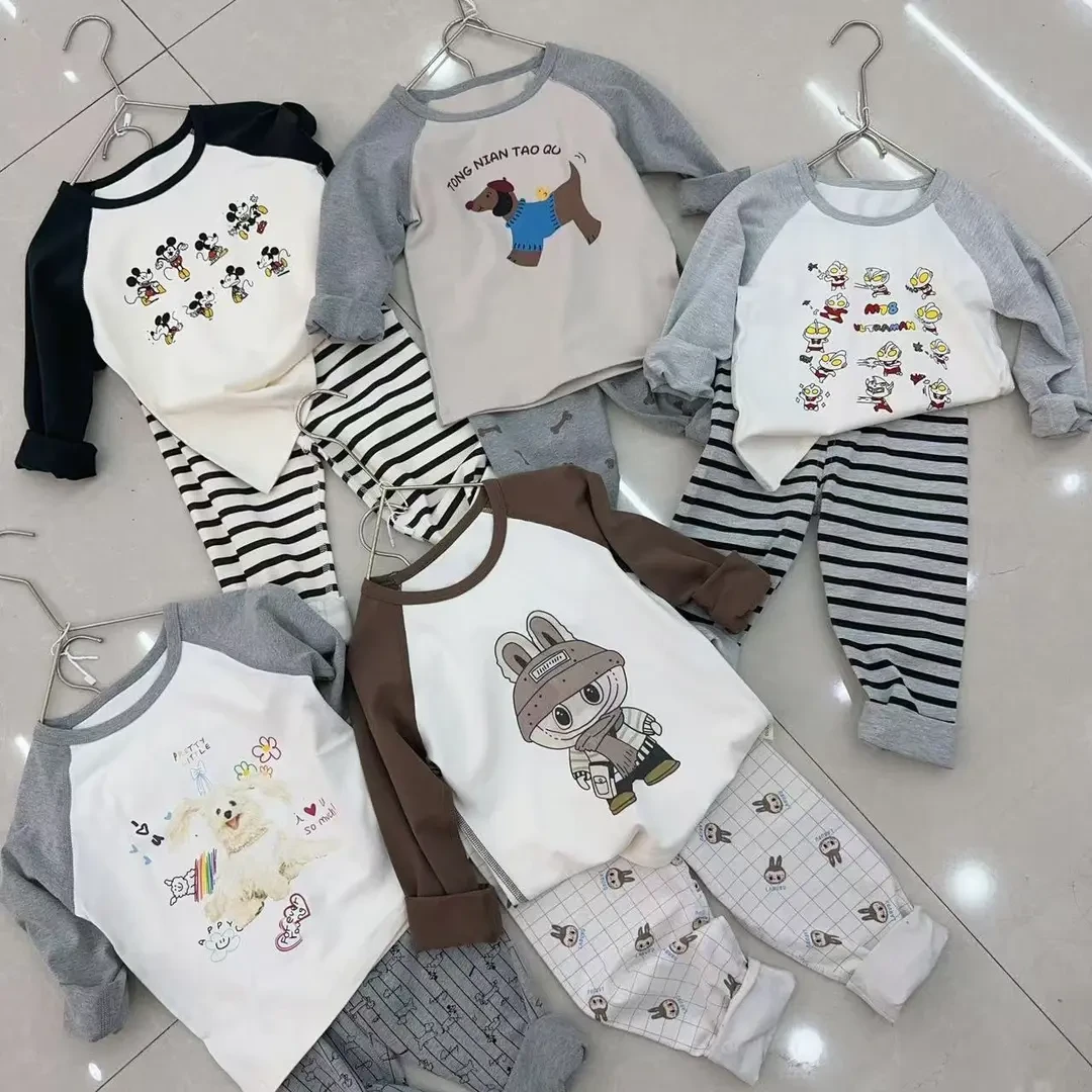 JZ 儿童纯棉莱卡秋衣秋裤家居服套装（实物以直播间讲解为准）