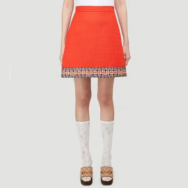 Gucci 【国现 专柜9350】女士A字半身短裙611208