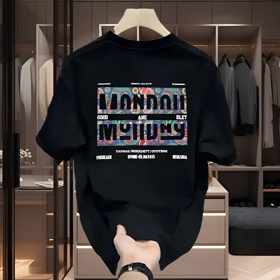 啄木鸟纯棉短袖T恤男士夏季2025新款重磅宽松百搭纯棉男生半袖