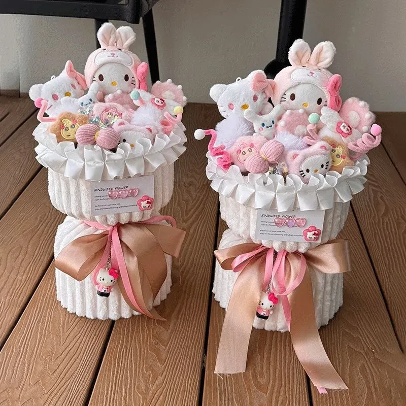 原创生日礼物kt圣诞节可爱卡通花束玩偶圣诞送女友女孩女生闺蜜