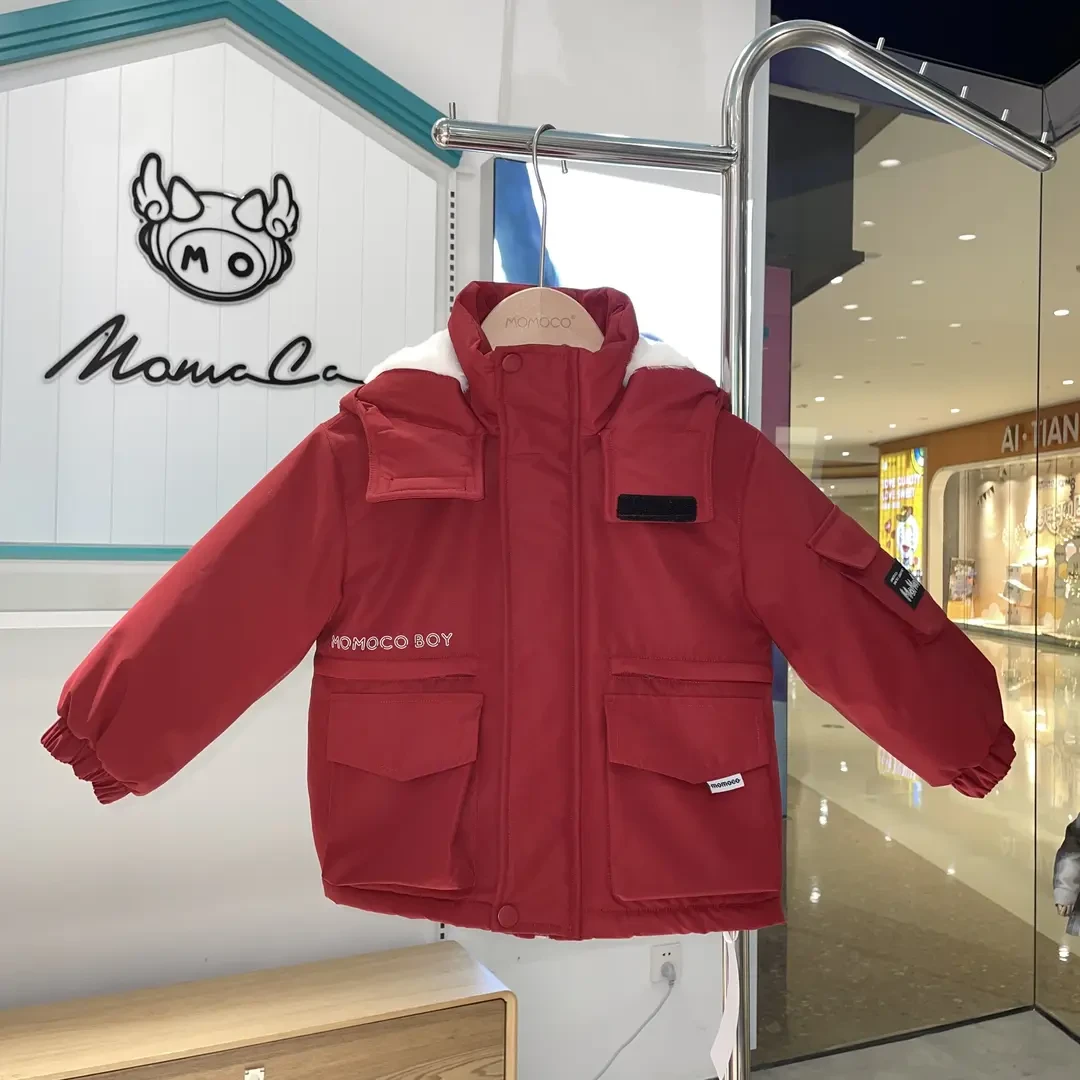 MOMOCO冬季男童加绒夹棉外套棉服童装75480125050