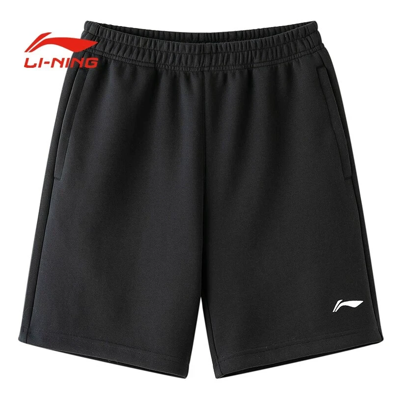 李宁棉质短裤男夏季新款运动裤训练健身跑步健透气宽松大码五分裤