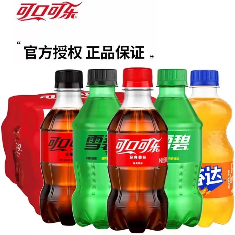可口可乐/雪碧/芬达碳酸饮料汽水畅饮300ml*6瓶清爽解腻小瓶饮料D