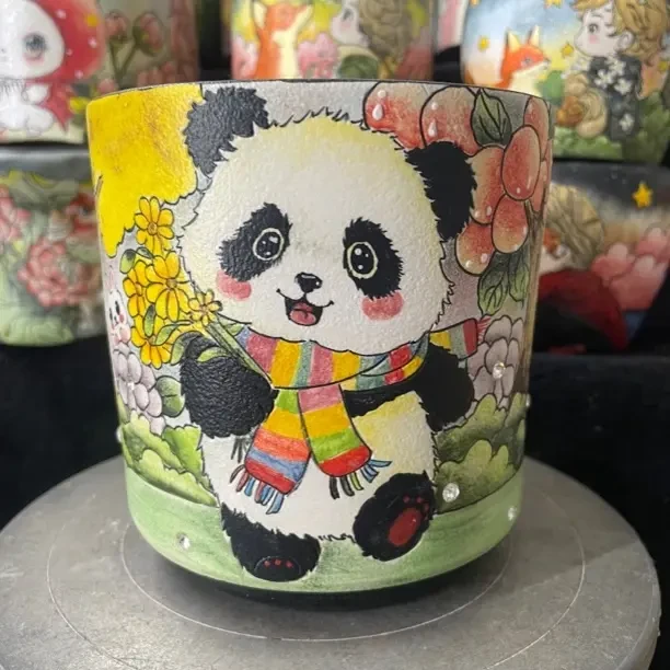 瑕疵透气熊猫系列花器