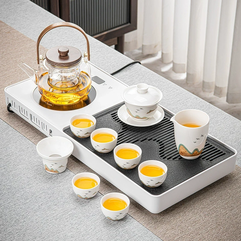 茶具茶台一整套茶盘套装全自动一体家用2025办公烧水煮茶功夫泡茶