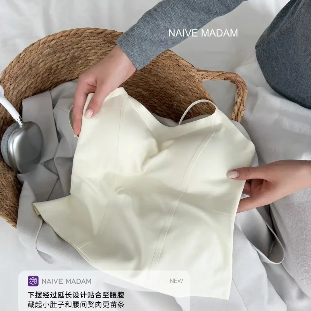 福利(意法)马甲线！磨毛暖绒原肌一体杯吊带2件NM-25262